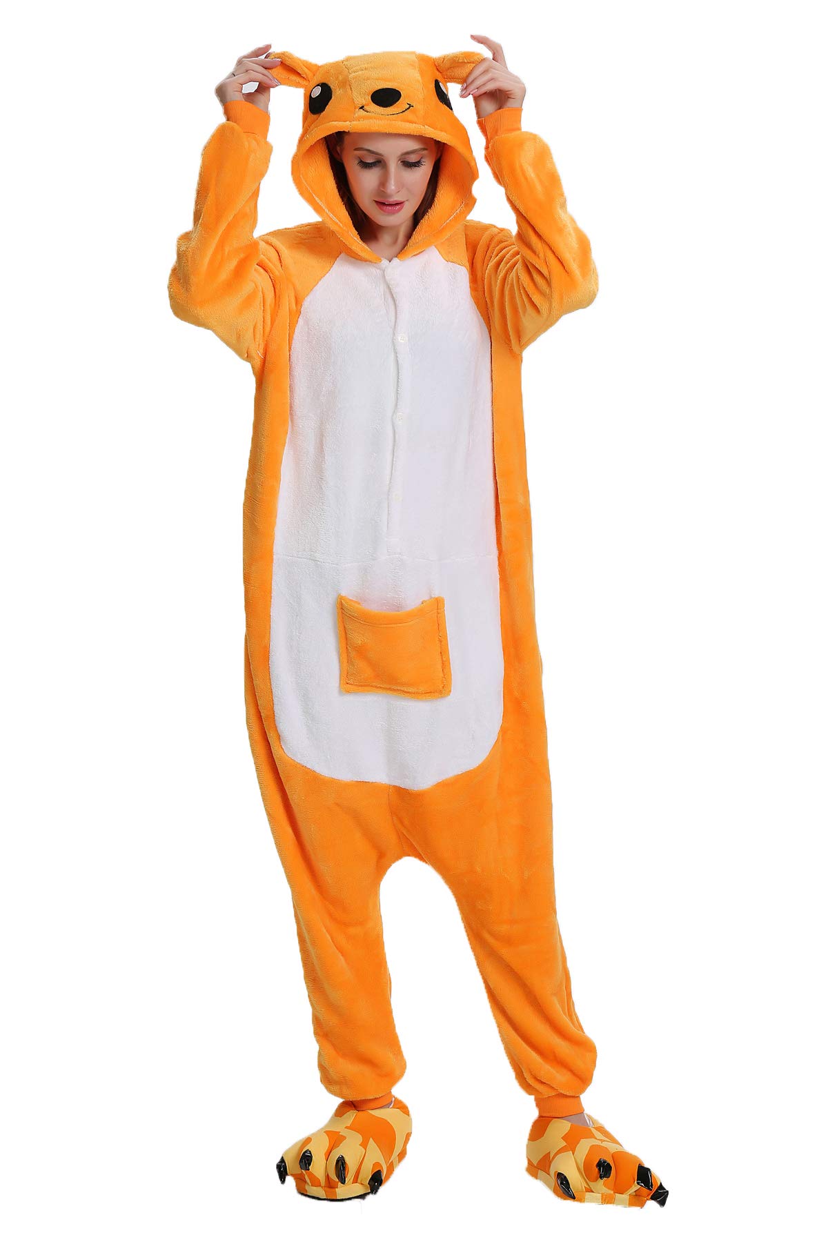 Monkey Kigurumi Flanela Jednorożec Piżamy Bielizna Nocna Kostium Onesie 3D Nowość Tygrys Kreskówka Zwierzę Cosplay Kostiumy Karnawał Halloween Boże Narodzenie Specjalistyczne ubrania dla
