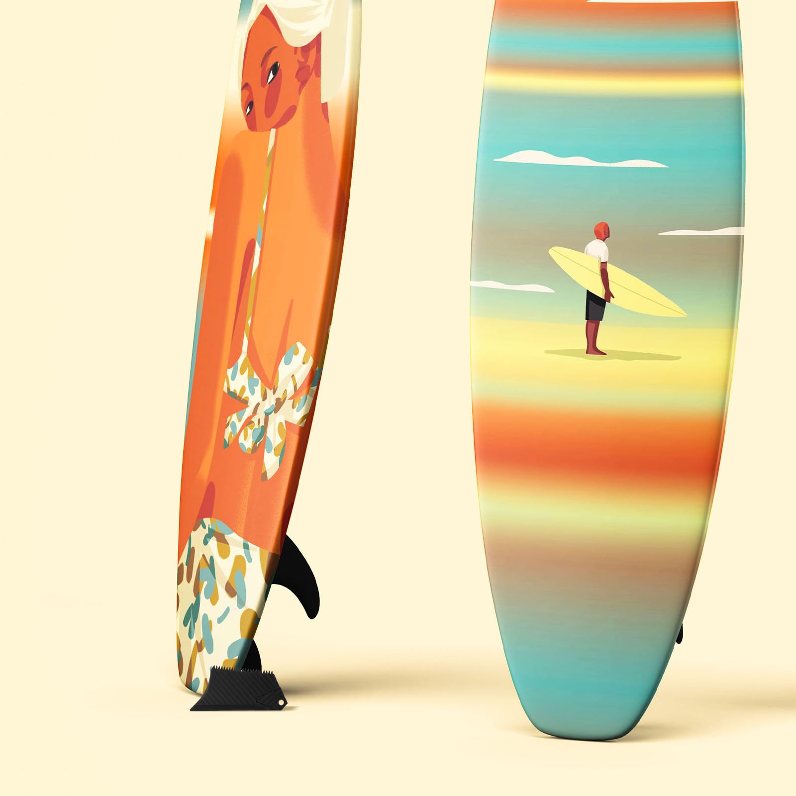 Peine Trapezoidal para Cera de Tabla de Surf con Textura de Carbono, ABS Resistente