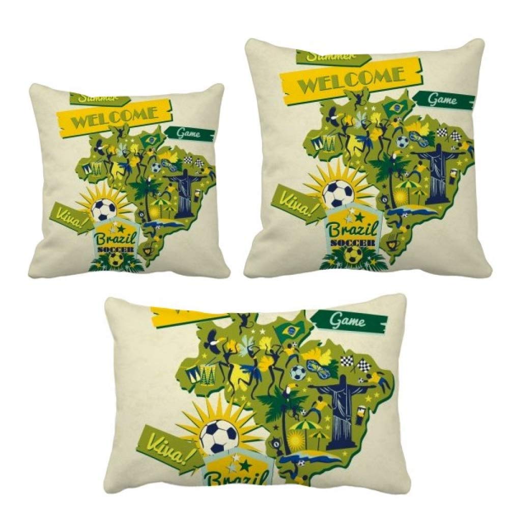 Housse de coussin d'été Brésil - Décoration de canapé salon