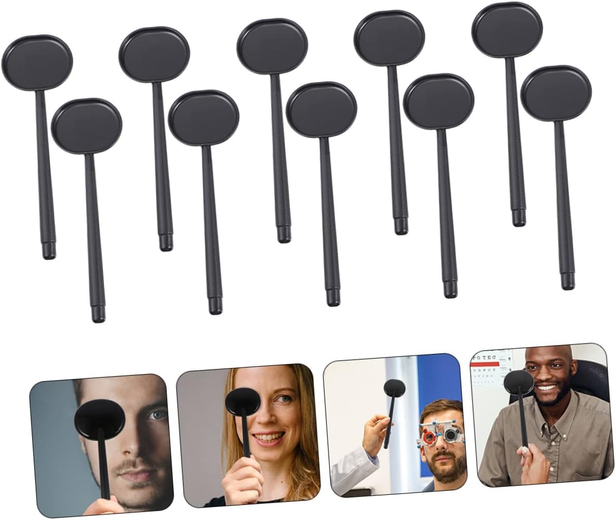 NOLITOY 100pcs Handheld Eye Occluder Tool for Testing Essential for Accurate Exams Portable Cover for Family School and Hospital Use