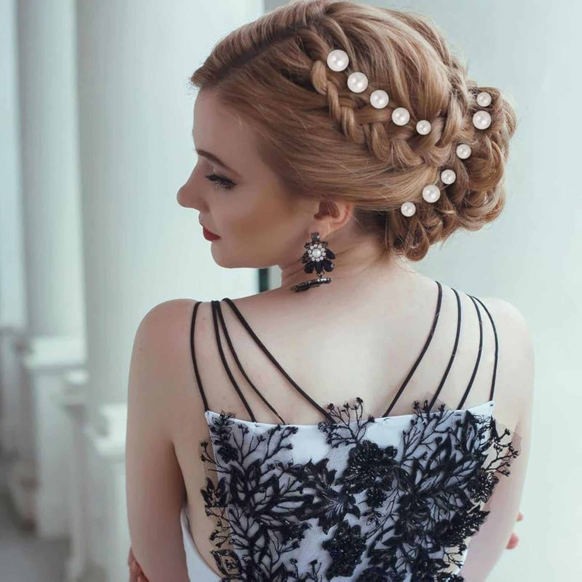 18 Pcs Premium U Shaped Pearl Hair Pins for Weddings