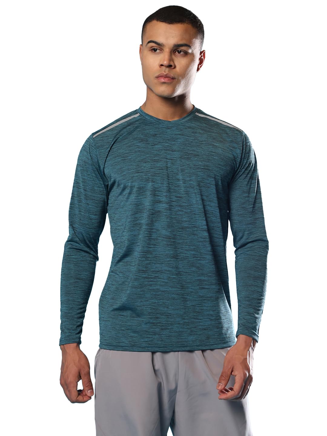 CHKOKKO Men's Round Neck Full Sleeve Regular Fit Lightweight Quick Dry Activewear Gym T Shirt for Workout Training Running and Activities-image-28
