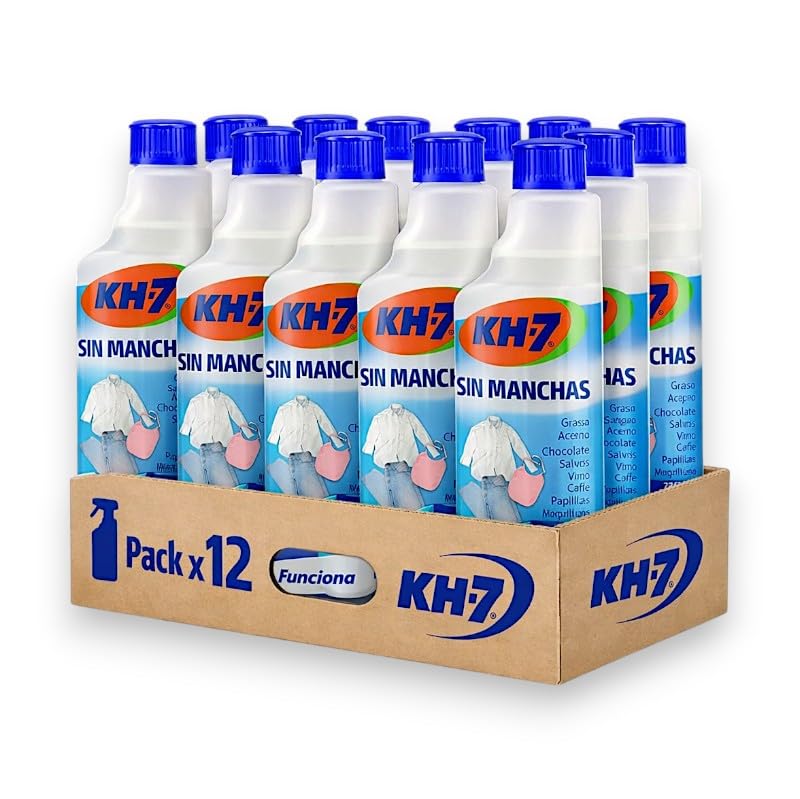 Quitamanchas para Ropa con Pulverizador, Líquido, 715 ml por Unidad, Pack de 6 y 12 Unidades, Eliminador de Manchas Difíciles (12 Unidades)