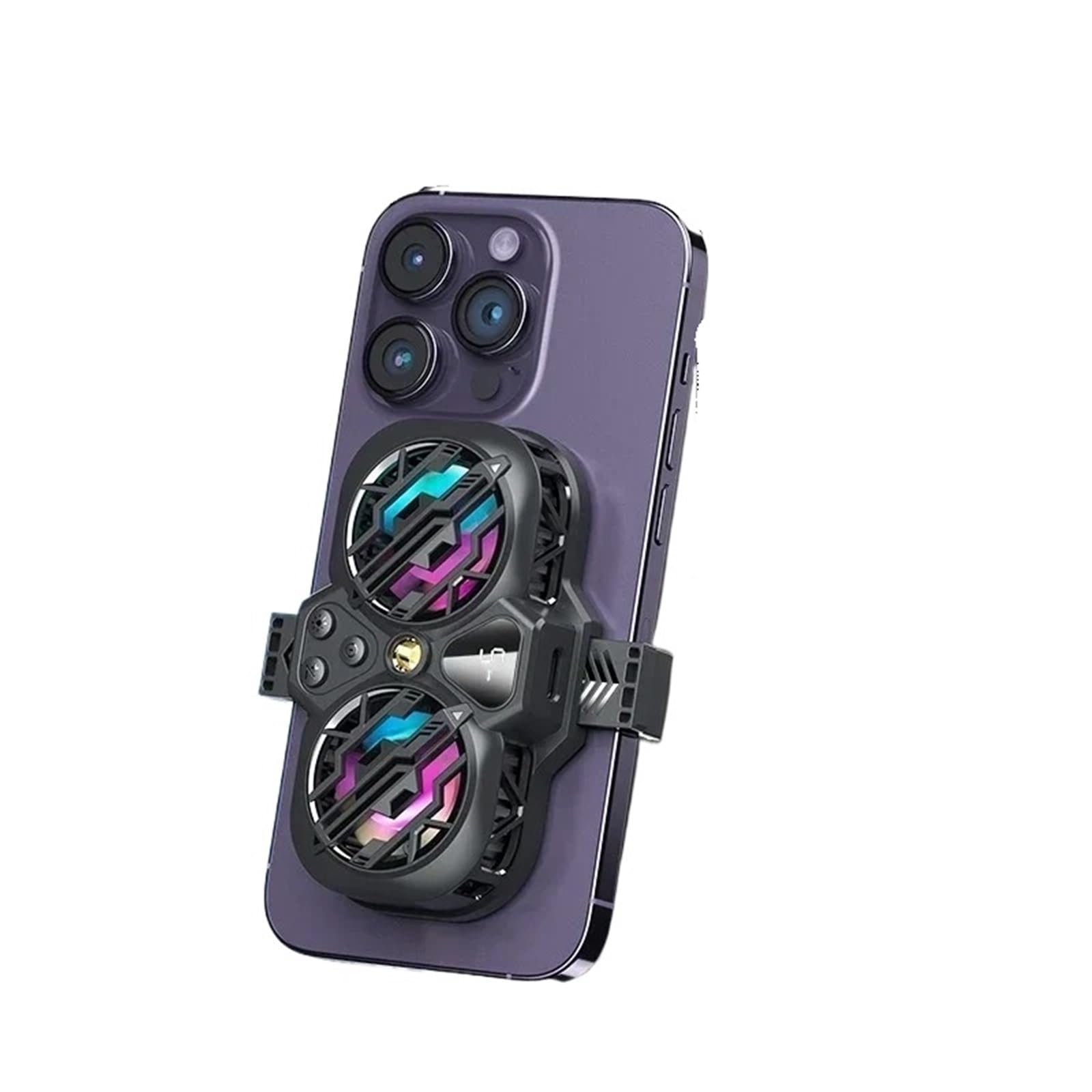 New K11/K12 Mobile Phone Live Streaming Game Cooler Semiconductor Back-Clip Cooling Fan Compatible for iOS Android Universal Radiator(K11 Only Radiator)