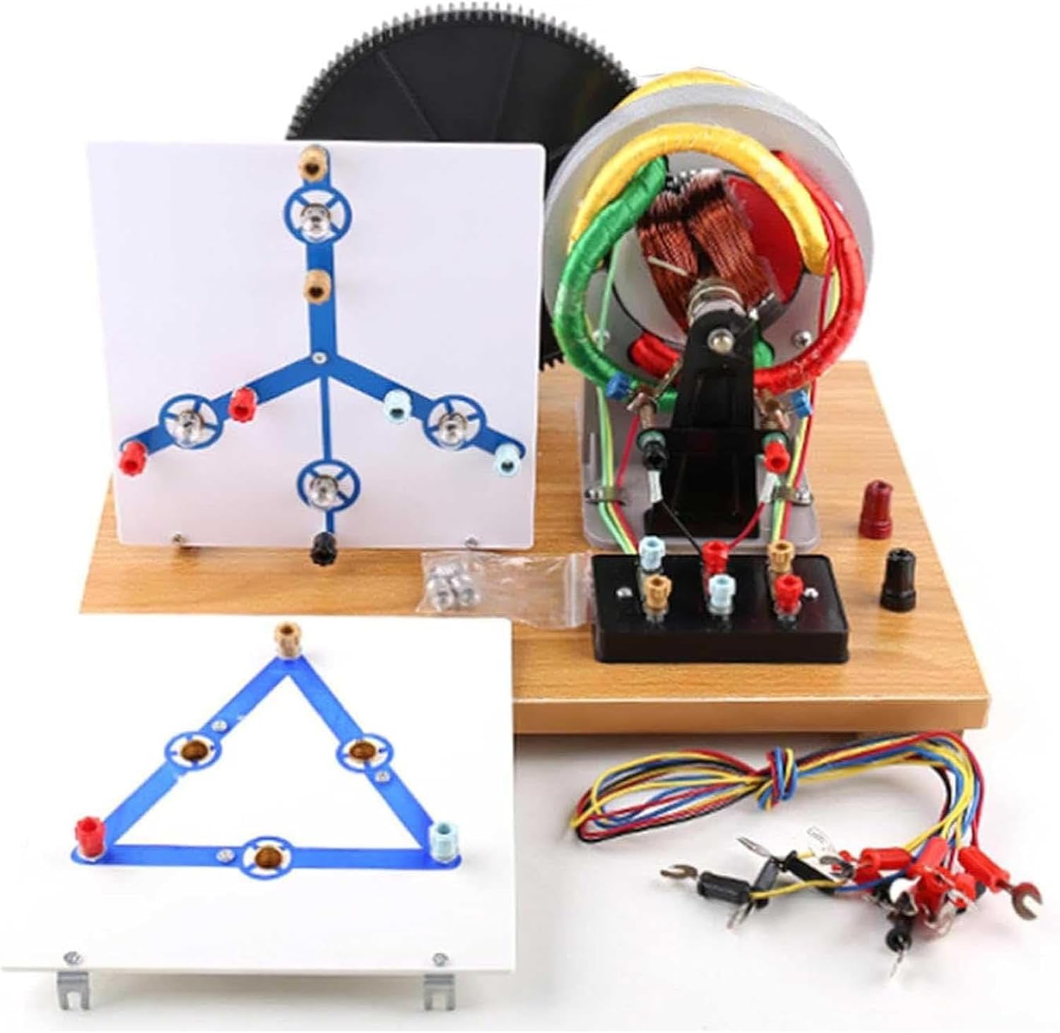 Modello Fisico Di Generatore Trifase Ca/cc A Manovella, Generatore Dinamo Fai-da-te A Scopo Didattico, Kit Per Esperimenti Di Fisica Per La Didattica In Laboratorio.
