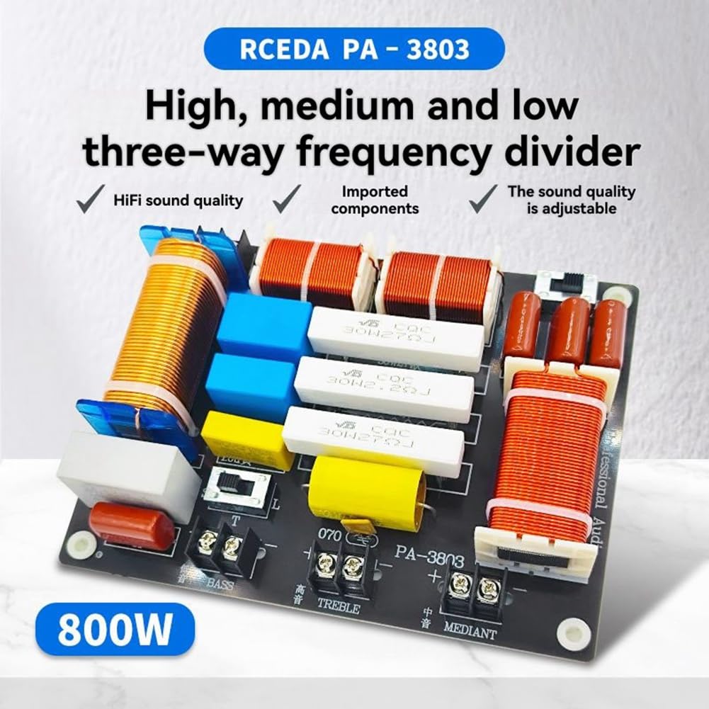 Hochleistungs 3-Wege 800W Multi-Lautsprecherverstärker Hoch Medium Niedriger 3-Wege-Frequenzwandler Einstellbarer Teiler PA-3803a