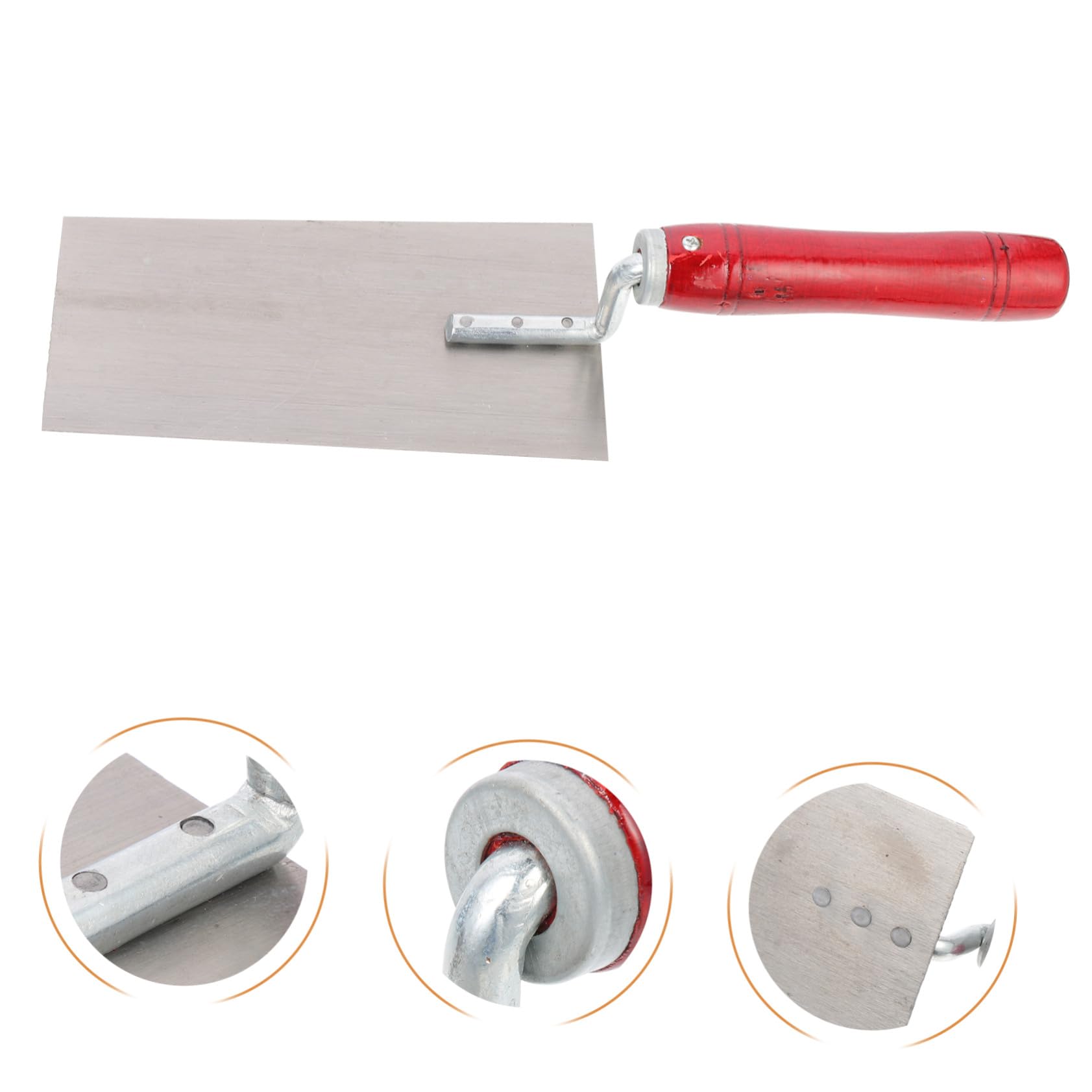 Truelle à Plâtre Lot de 3 Manche Bois en Acier Inoxydable