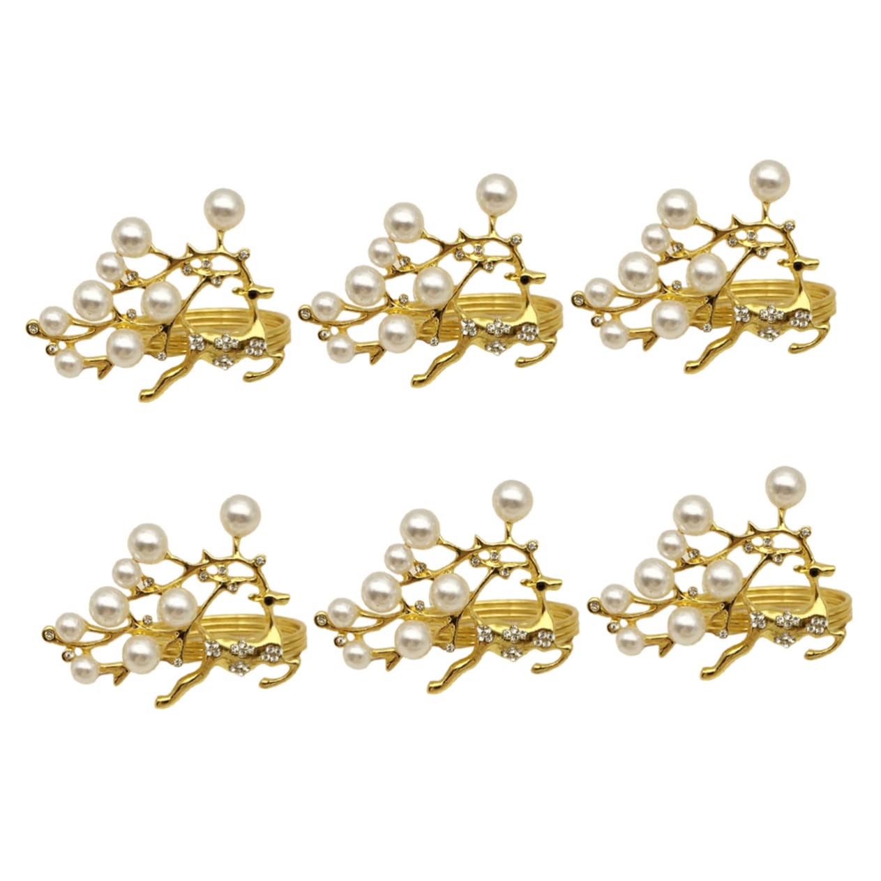 Alipis 18 Pcs Rond De Serviette De Noel Pinces à Serviettes De Noël Ronds De Serviette Renne Ronds De Serviette Festifs Décor De Table De Noël Décorations De Noël Porte-Serviette De Fête