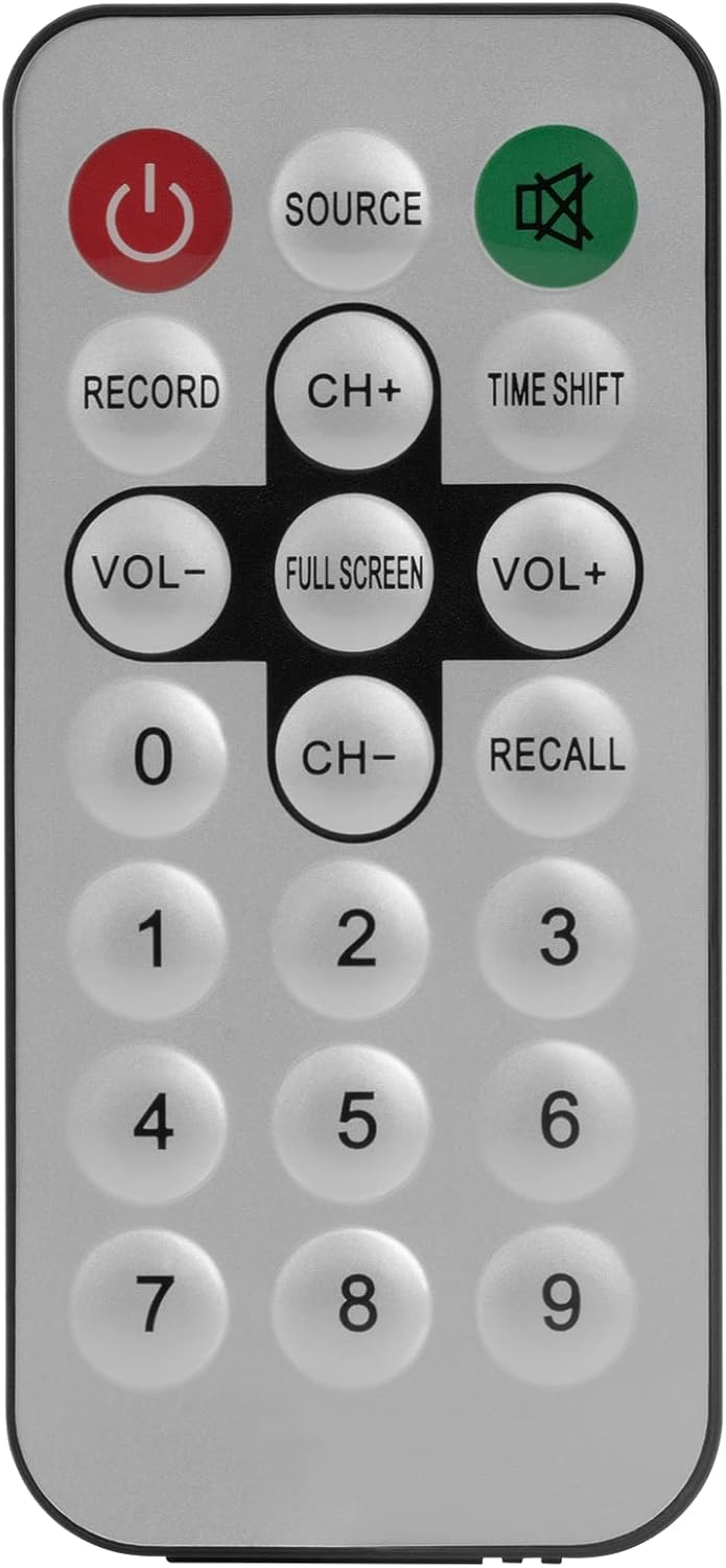 Rebel KOM1060 Remote Control with power, channel, volume, record, and timeshift buttons