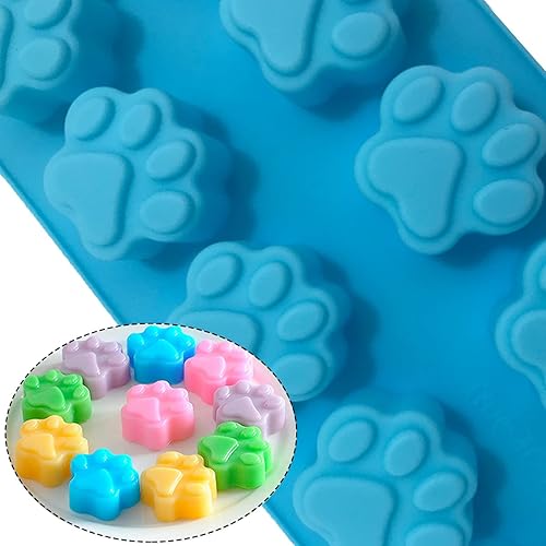 Miniatura 4 de 4 moldes de silicona para huellas de patas, molde reutilizable de 10 cavidades para perros, gatos, animales, patas, dulces, chocolate, galletas