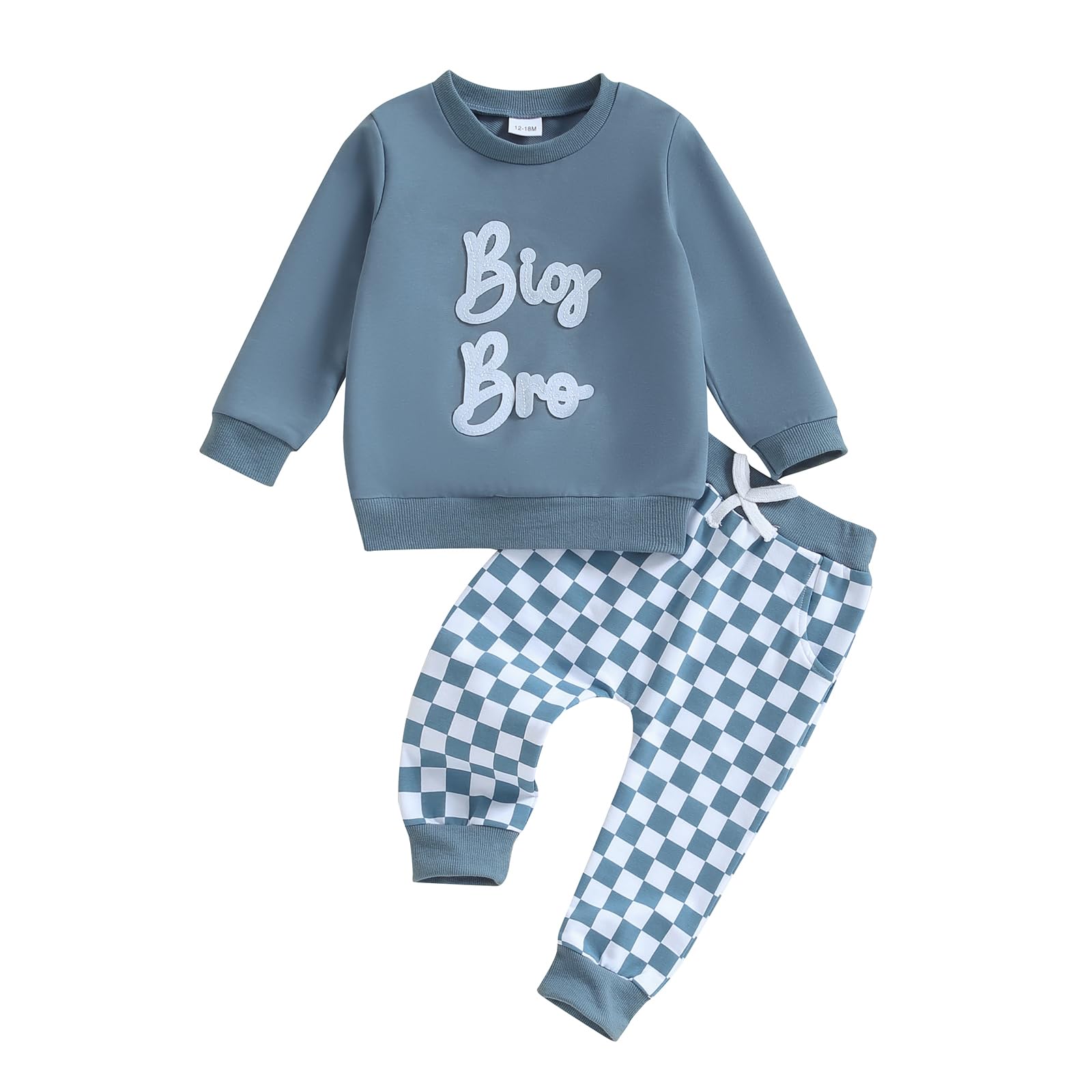 BonangberBig Brother Little Sister Matching Outfits Long Sleeve Romper/Sweatshirt Pants Set Cute Baby Fall Winter Clothes
