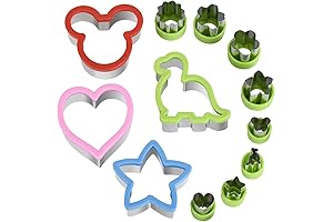 Sandwich Cutters for Kids Lunch: Mickey Mouse, Dinosaur, Star, Heart Shapes