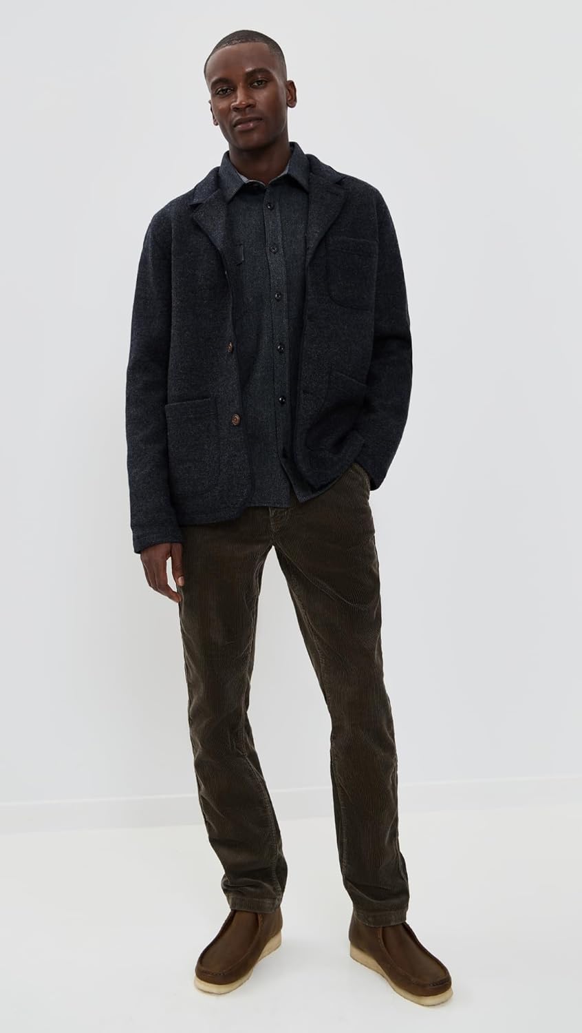 Taylor Stitch Men's The CPO Shirt, Heather Slate Twill, 17" Neck - Image 5