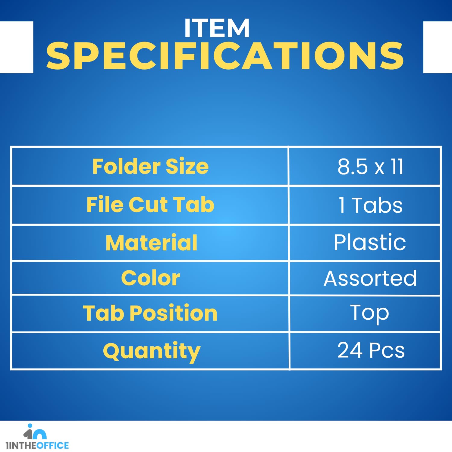 Snapklik.com : 1InTheOffice Plastic File Folders, Poly File Folders