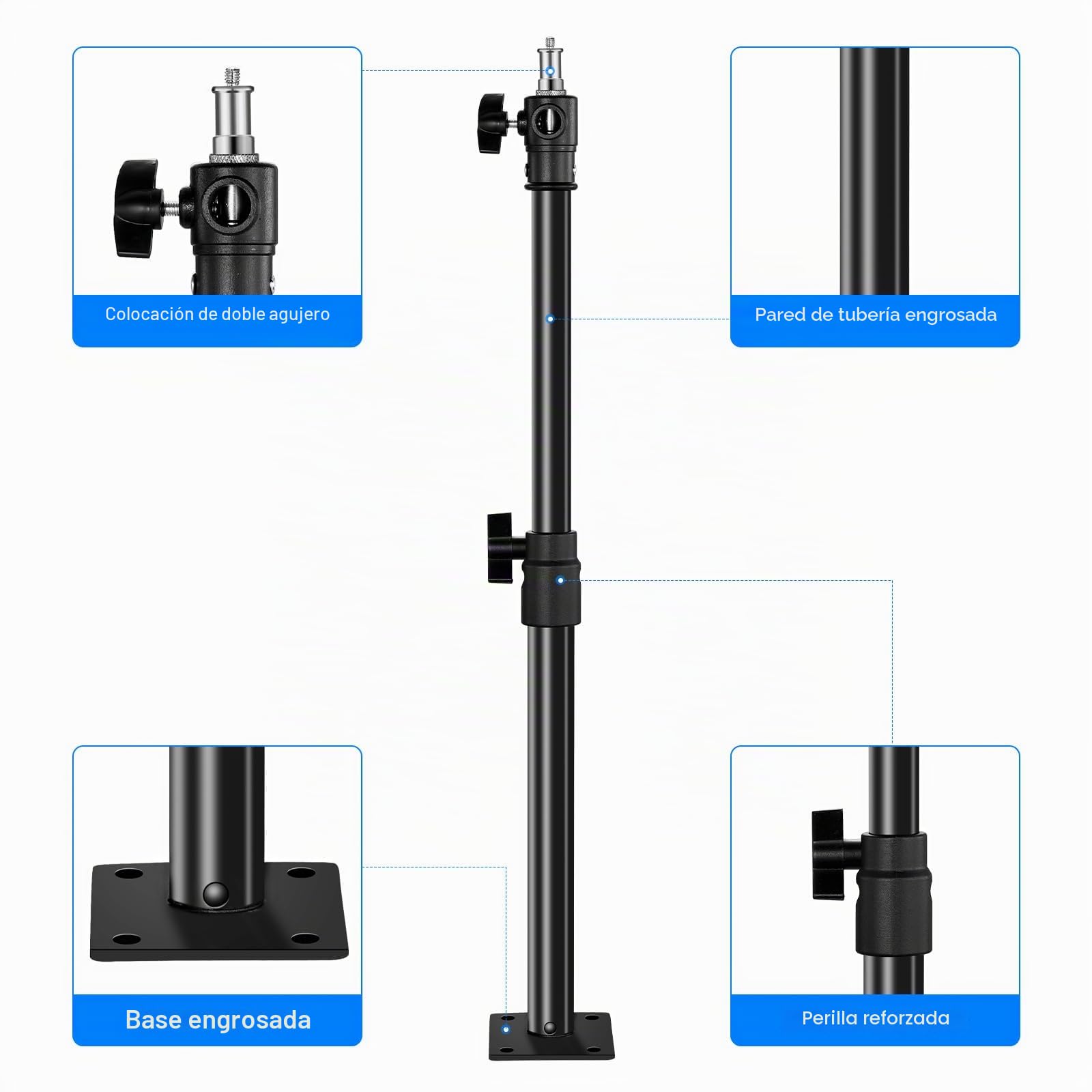Soonpho 2-Pack Brazo de Brazo para fotografía de Pared Boom Arm Longitud Ajustable de hasta 67 cm con 3/8 1/4 Adaptador Universal de Rosca para Las Luces de vídeo de Fotos,Paraguas,reflectores