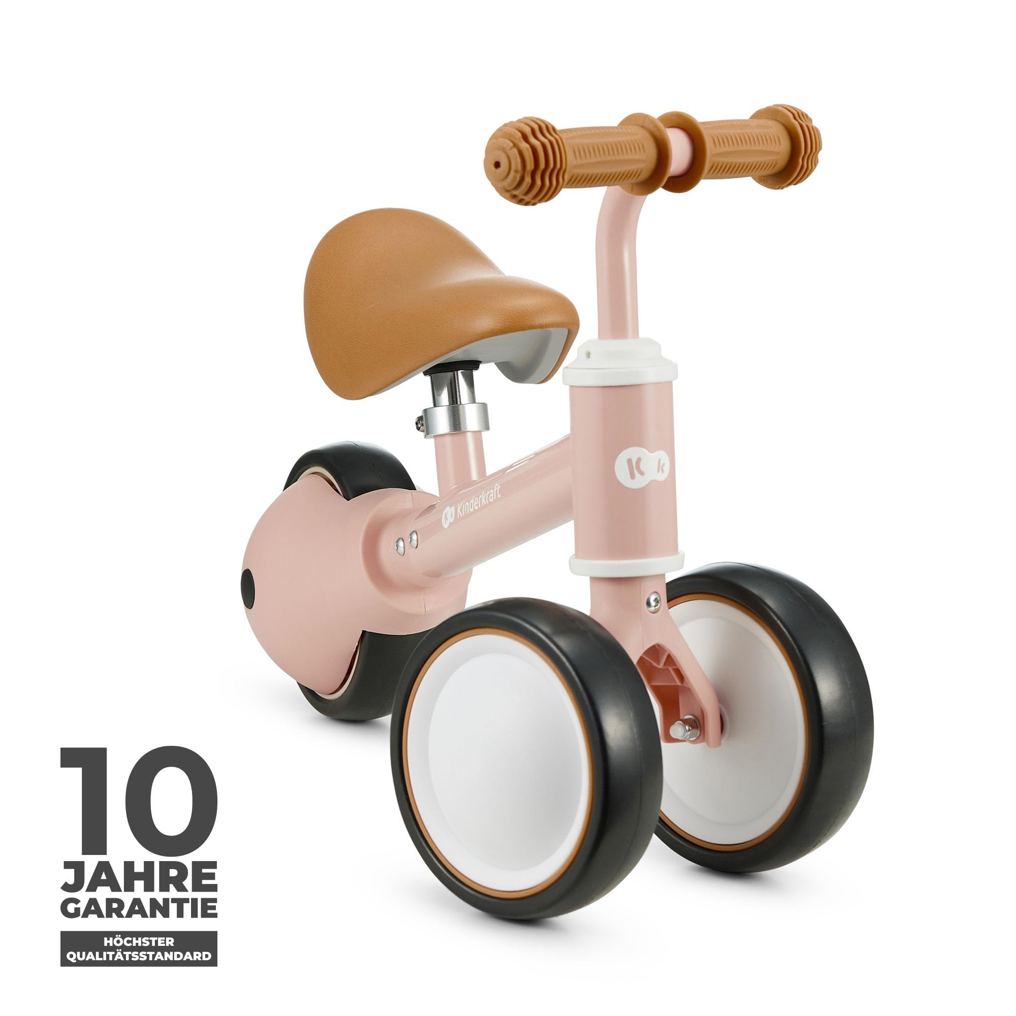 Kinderkraft Laufrad Cutie, Lernlaufrad, Kinderlaufrad, Lauflernrad, Fahrrad ohne Pedale, Dreirad, Aus Metall, Modernes Design, Sichere Konstruktion, für Kinder ab 1 Jahr, Rosa