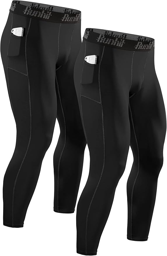 Runhit Compression Pants Men Running Tights Leggings Athletic Workout Gym Pants