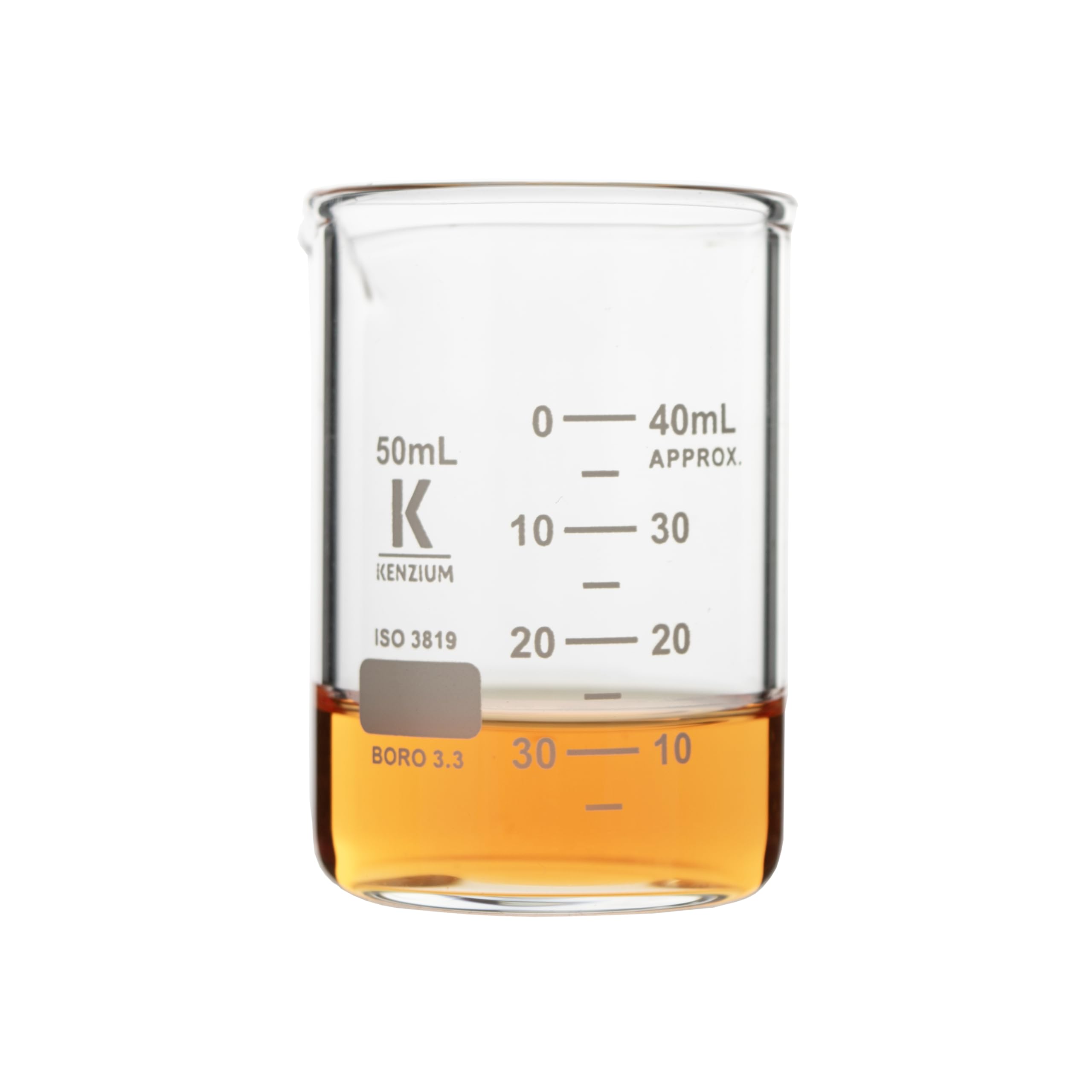 Kenzium Becherglas-Set – 6x 100 Ml, Borosilikatglas 3.3, Niedrige Form, Mit Ausgießer & Skala
