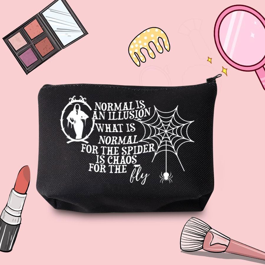 JYTAPP Makeup Bag for Movie Fans Normal Is An Illusion Cosmetic Bag Horror Movie Merchandise Horror Gift - Image 4
