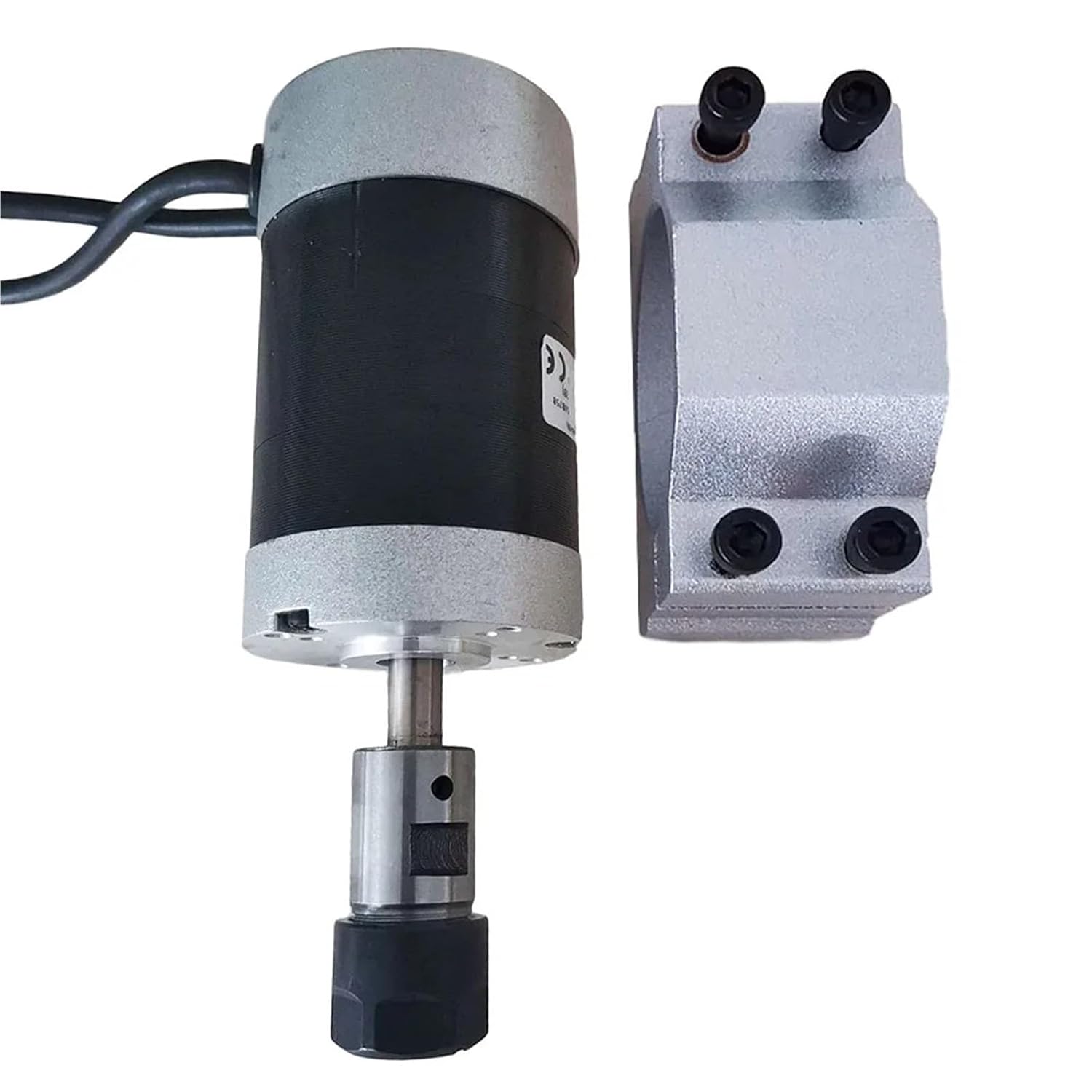 200W/0.2KW /ER16 Brushless DC Spindle Motor+55MM Clamp with Screws+20-50VDC Stepper Motor Driver+48VDC 4.2A Power Supply(Package4)