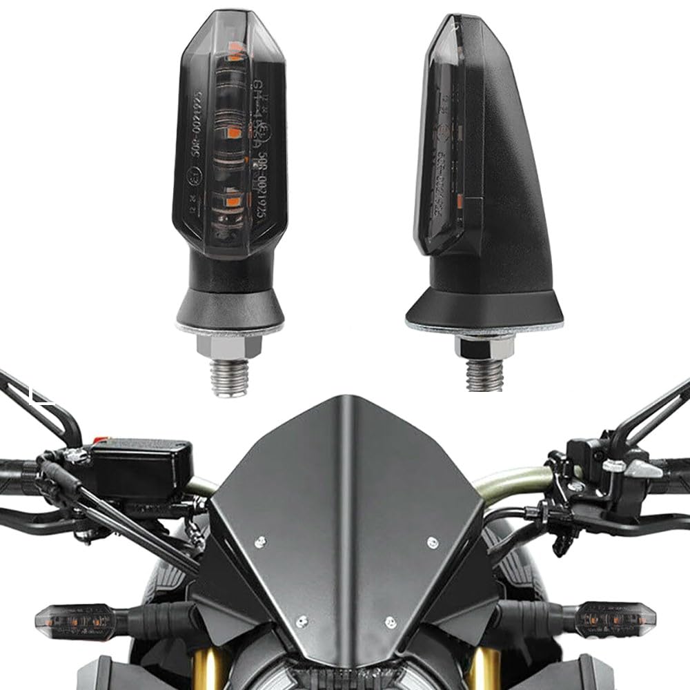 Baceyong Motocyklowe kierunkowskazy do skutera, 2 sztuki, super jasne, kompatybilne z Honda Suzuki Kawasaki Yamaha Smomo, 2 szt
