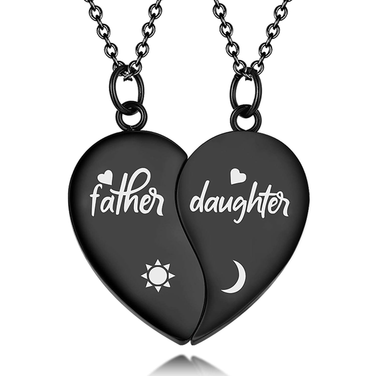 Yonhon Father Daddy Daughter Bracelet Necklace for 2,Dad Daughter Matching Necklace Set for 2