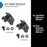 Vista 1230 de TRQ, junta de rótula inferior delantera para el lado del conductor y del acompañante
