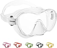 F1, Scuba Diving Snorkeling Frameless Mask - Perfect Seal Silicone Skirt - Designed in Italy by Cressi