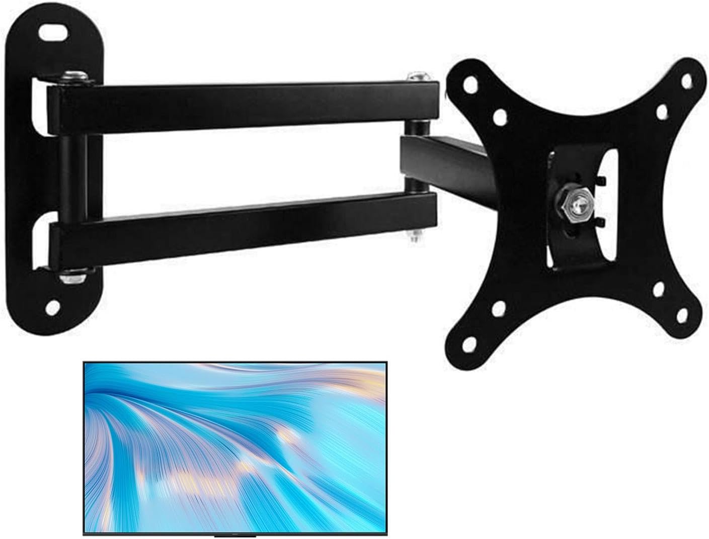 Heavy-Duty Adjustable Swivel Wall Mount for Flat Screen TV, Stainless Steel Bracket, Easy Installation for Optimal Viewing Experience, Compatible with Most Models