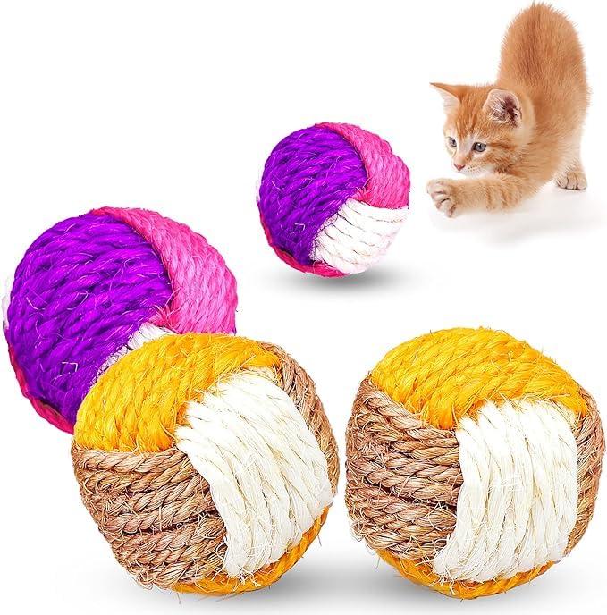 PSK PET MART Cat Toy Sisal Ball Pet Scratching Ball Chew Eco-Friendly Toy Pets Interactive Toy Bite and Wear Resistant(Random Color) 1 pcs (B0D37XKWS3) Amazon Price History, Amazon Price Tracker