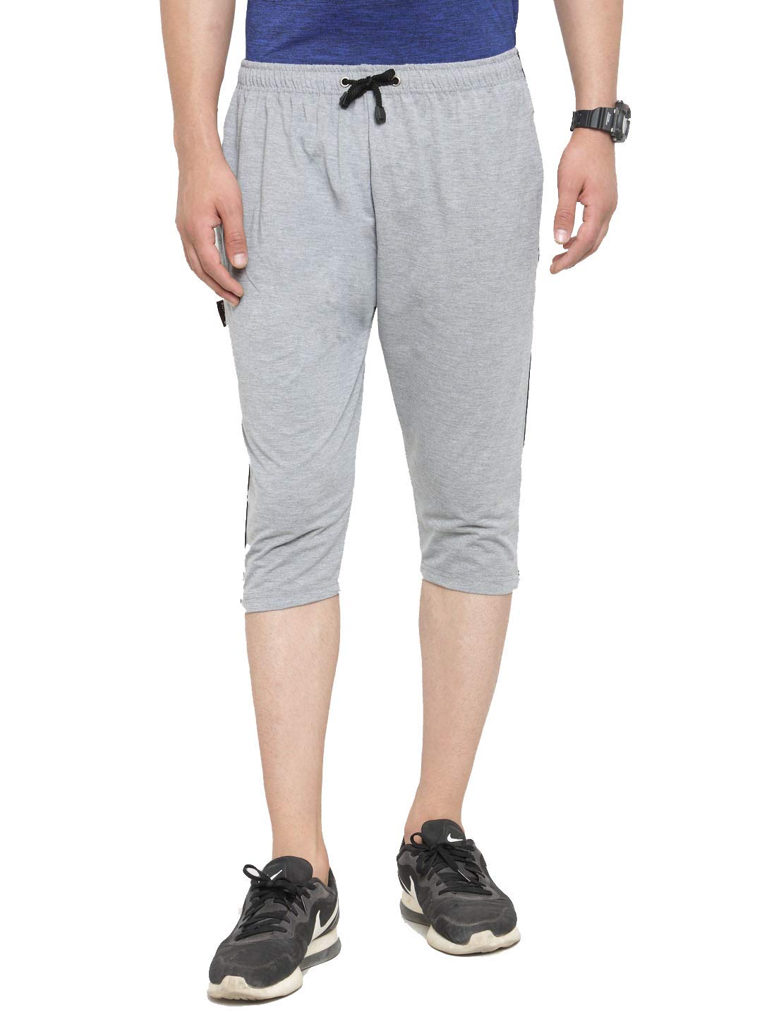 uzarus Men's Cotton Blend Sports Elastic Capris-picture-25