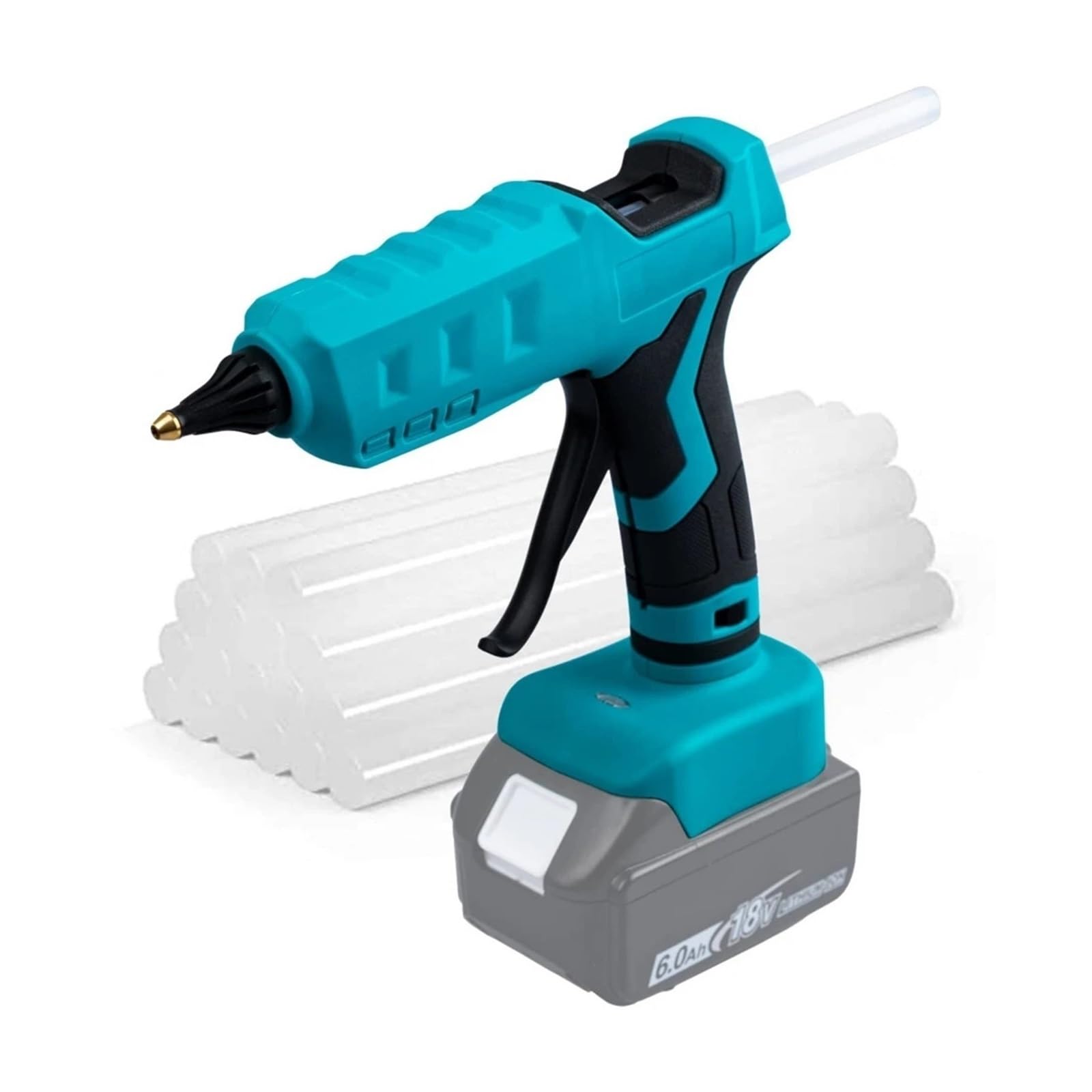 Pistolet do klejenia na gorąco 100W bezprzewodowy pistolet do klejenia na gorąco z 10 szt. 11mm kleje w sztyfcie Home DIY elektryczne narzędzie do naprawy ciepła do prac rzemieślniczych, majsterkowani