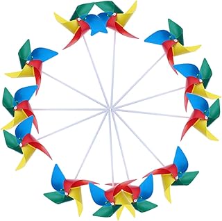 SECFOU 24pcs Colorful Windmill Playset Outdoor Decor Sunflower Decor Small Pinwheels Party Pinwheel for Pinwheels Windmill Plastic Windmill Windmills Lawn Windmill Decor
