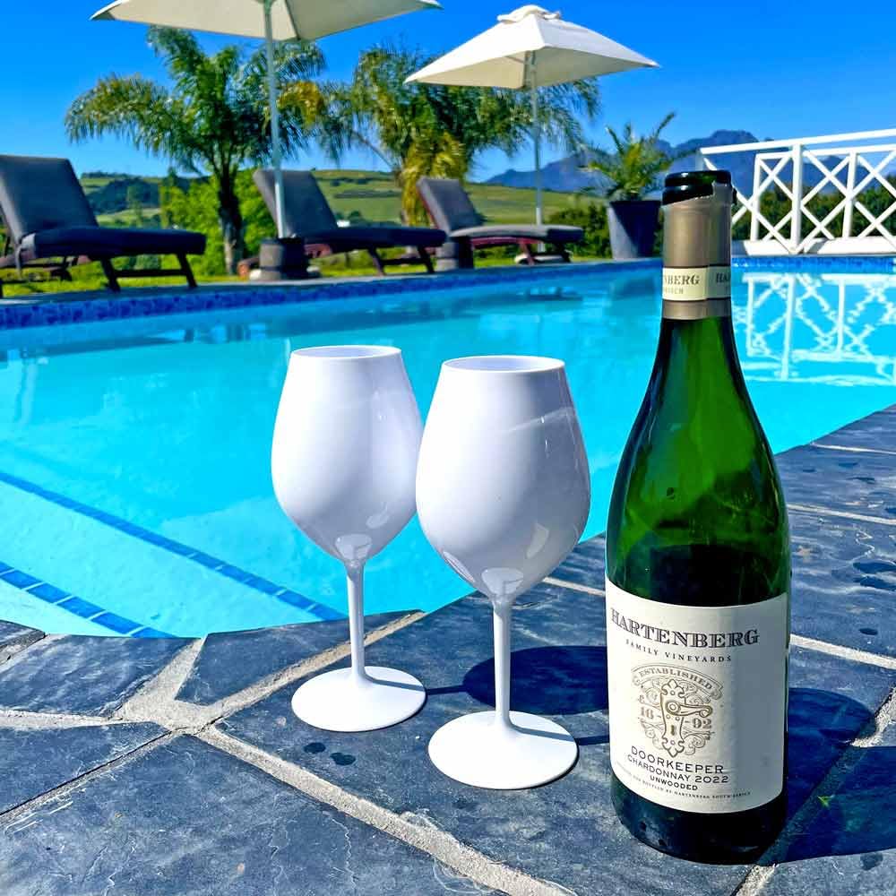 Vaso de Vino Blanco Copa de Vino Tinto Copa de Cristal de retornable de champán Vaso de plástico Blanco Acampar al Aire Libre Set 6 Piezas
