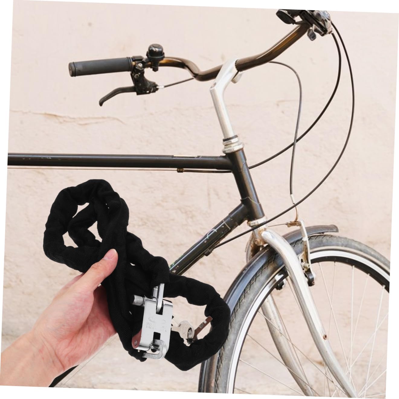 Lucchetto Catena Antifurto per Bici e Moto Sicurezza Robusta e Resistente alla Corrosione per Mountain Bike Scooter e Attrezzature Esterne