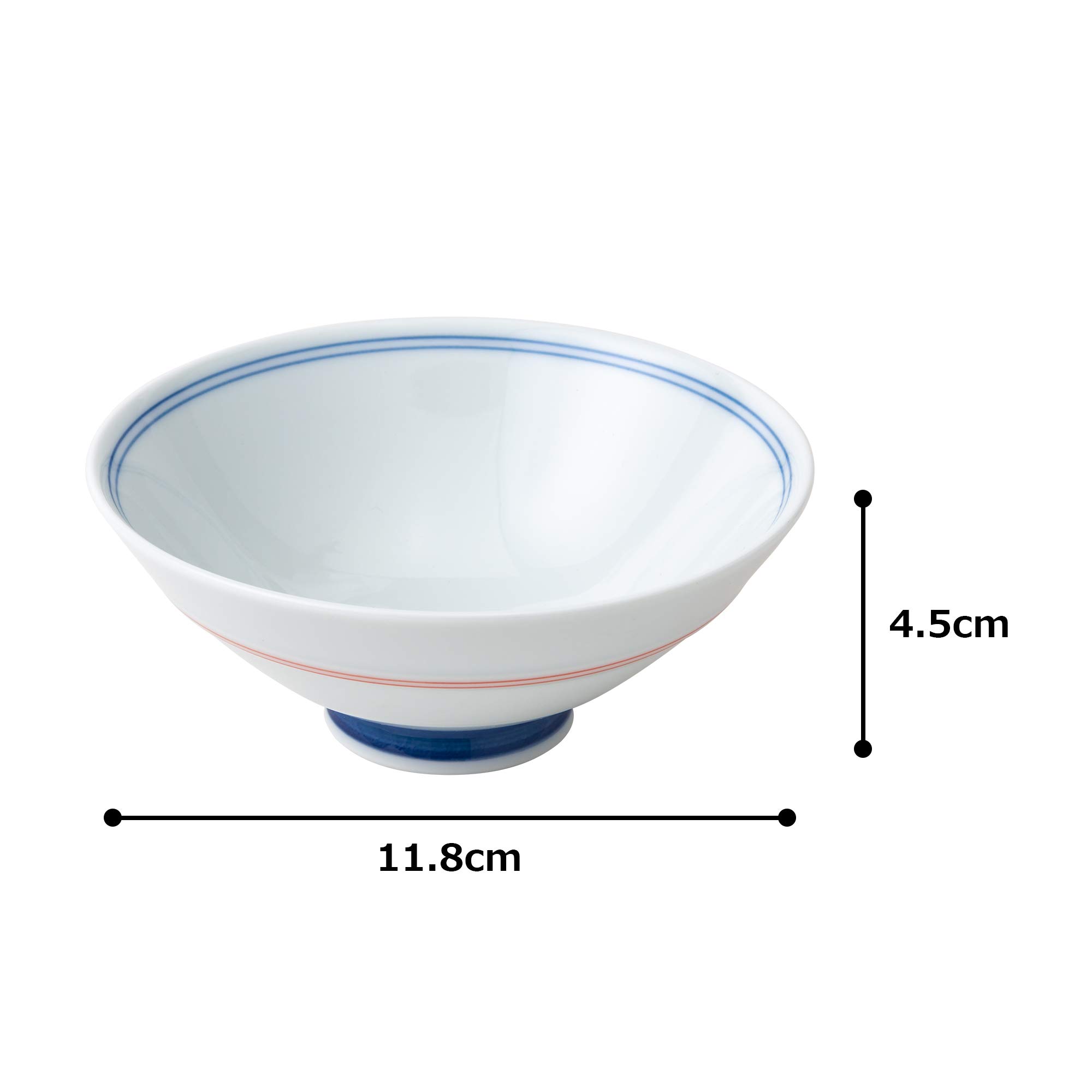西海陶器 Hasami Ware 99268 Yumeji Rice Bowl, Medium, Red: Buy