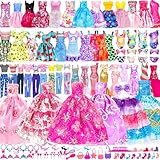 138 Pcs Doll Clothes and Accessories, 5 Wedding Gowns 9 Fashion Dresses 3 Tops 3 Pants 3 Bikini Swimsuits 20 Shoes for 11.5 inch Doll Christmas Stocking Stuffers Girls Gift Age 5-7 8-10