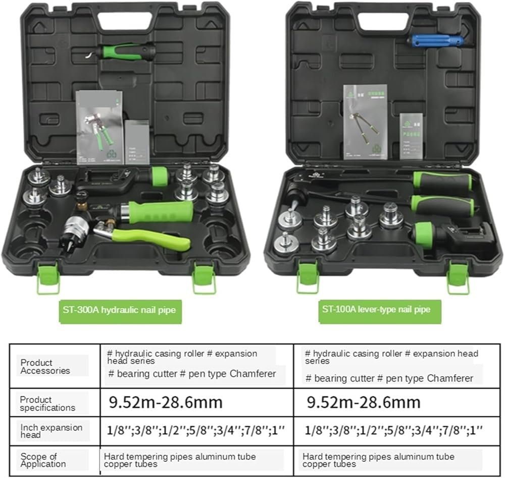 Klimatyzator do rur hydraulicznych, ekspander, rura miedziana, ST-300A, ST-100A, narzędzie do konserwacji ust w kształcie kubka, do miedzi, aluminium i innych miękkich metali (rozmiar: hydrauliczny