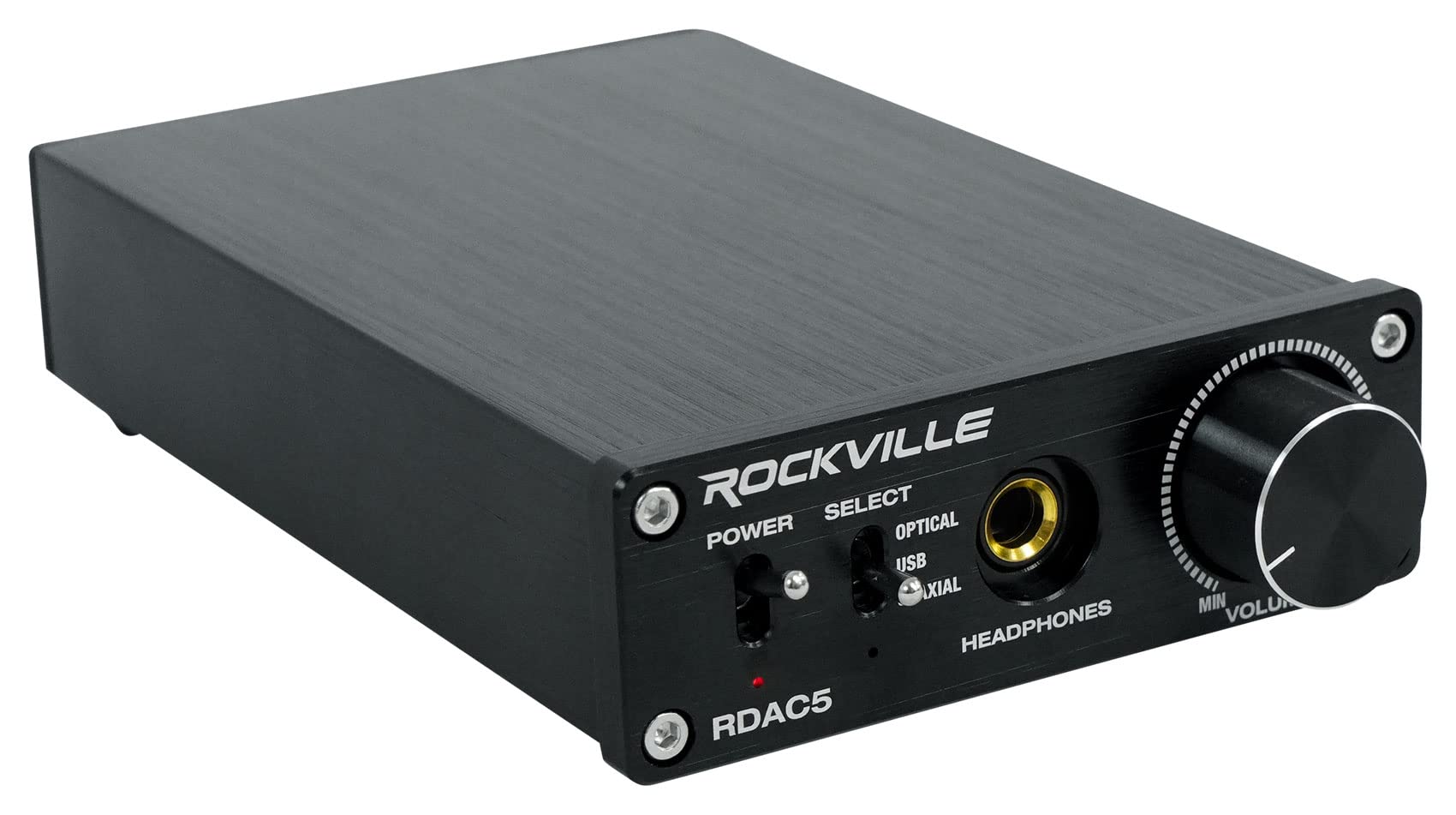 Rockville RDAC5B DAC convertitore digitale ad analogico USB/ottico/RCA/amplificatore per cuffie