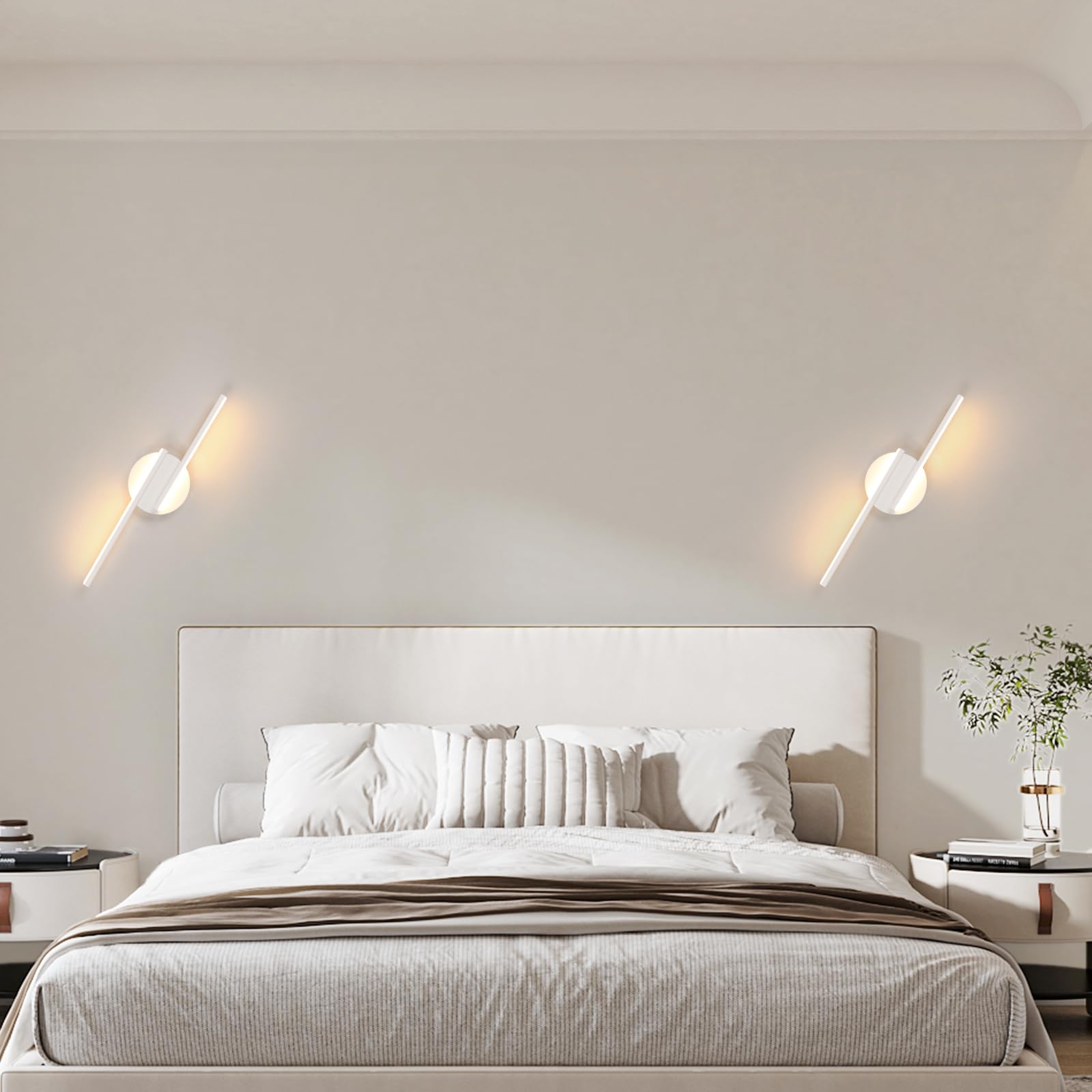 Lampa ścienna LED do wnętrz, 16 W, nowoczesna, 3000 K, ciepłe białe światło, lampa ścienna do salonu, sypialni, korytarza, łazienki, 45 cm