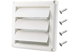 Funmit 4 Inch Dryer Vent Cover with Screen and Screws for Easy Installation
