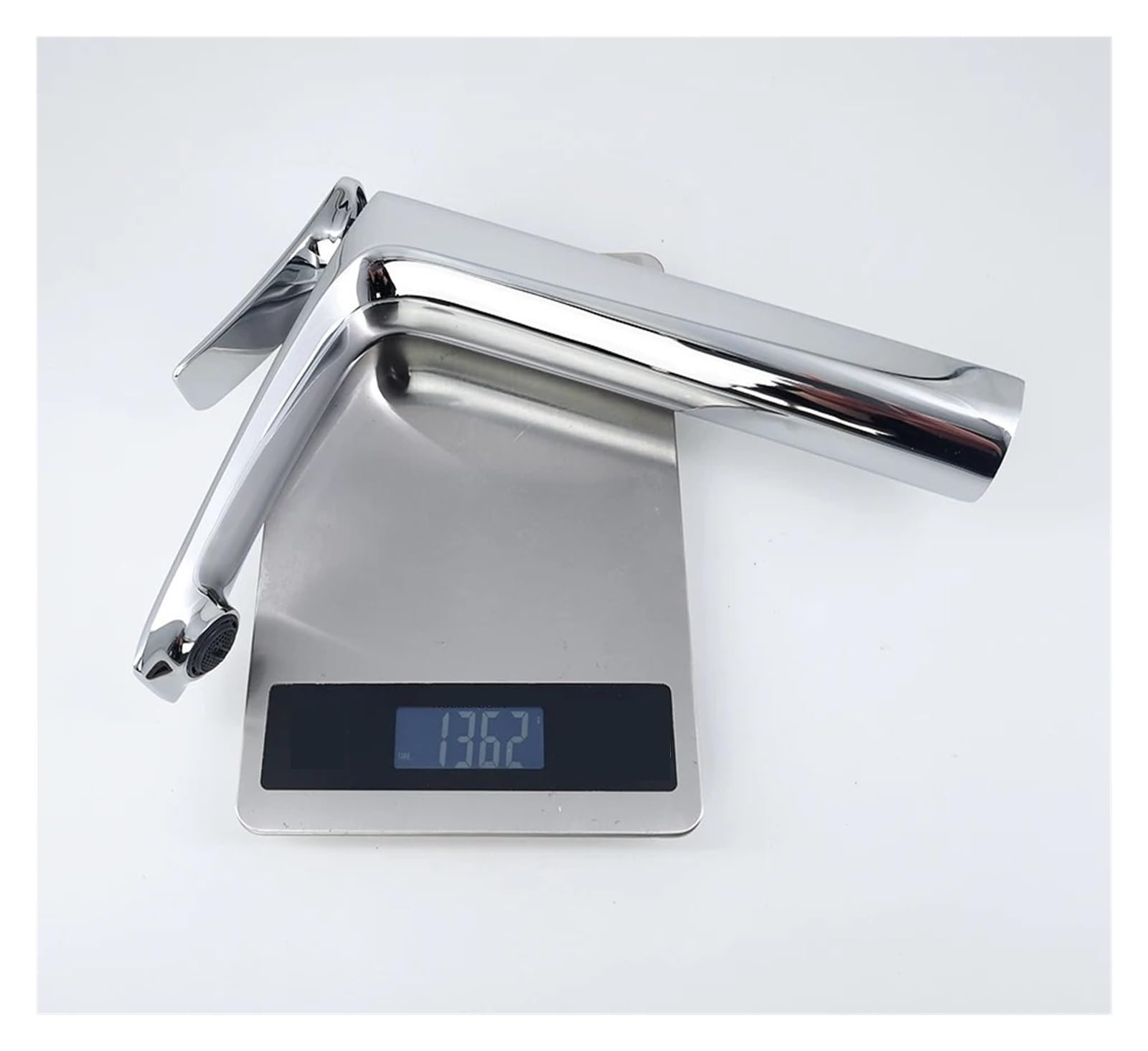 Luksusowe baterie łazienkowe Wysoka bateria umywalkowa Wysoka bateria umywalkowa Kran z ciepłą i zimną wodą Mosiądz Chrom(Chrome Faucet)