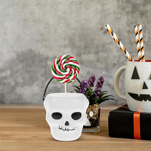 Miniatura 5 de Cabilock 12 mini cubos de dulces de Halloween, brujas de plástico, caldero, caldero, caldero, calabaza, fantasma, mini cubos, novedosos recuerdos de