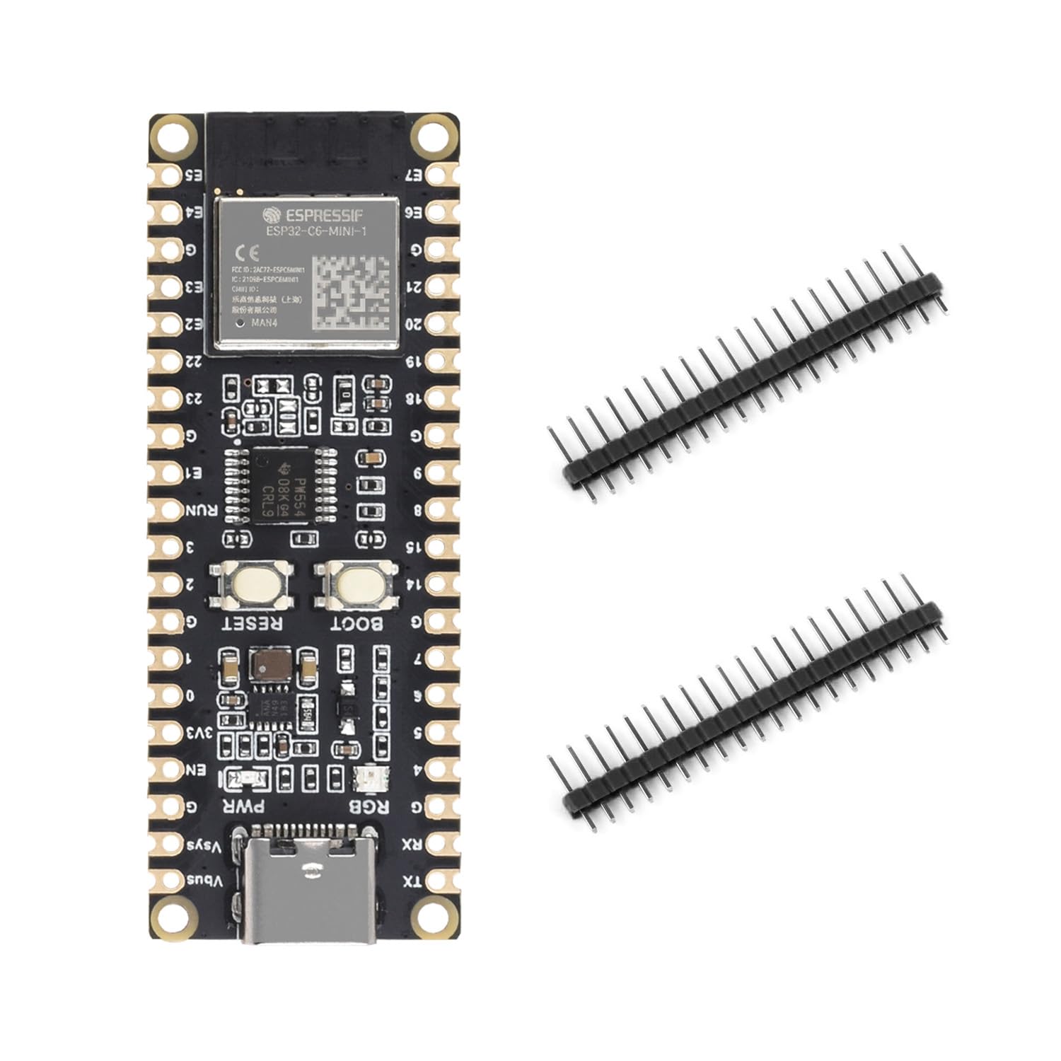 ESP32-C6 1.47 Zoll LCD Display Entwicklungsboard, ESP32 Mit 1.47 Zoll Bildschirm 172×320 262K Farbdisplay, Mit Farbenfrohen RGB LED, Unterstützung 2.4GHz Wi-Fi 6 & Bluetooth 5, 4MB Flash - View #4