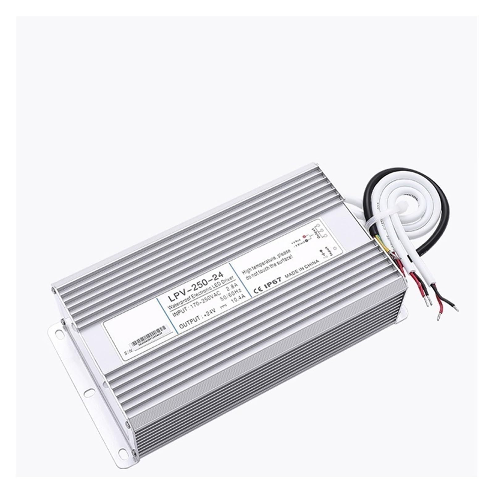 BRODEFUP 250W Waterproof Outdoor Switching Power Supply AC 220V/110V to DC Transformer 12V 20A LPV-250-12(220V)