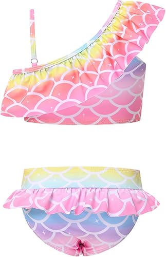 Miniatura 2 de CHILDRENSTAR Traje de baño de dos piezas para niñas traje de baño con volantes y volantes para niños