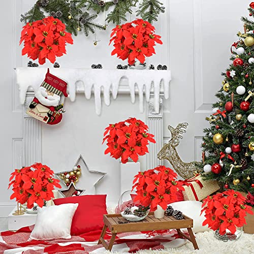 Christmasartificialpoinsettiaflowers6packsilkredpoinsettiaartificialbushesredchristmasflowers7headsvelvetpoinsettiafloralbouquetwithstemforpartyhomeholidaydecoration Urban Country Home Decor Christmas artificial poinsettia flowers 6pack silk red poinsettia artificial bushes red christmas flowers 7 heads velvet poinsettia floral bouquet with stem for party home holiday decoration urban country home decor