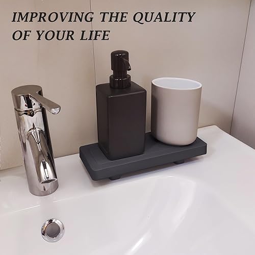 Miniatura 9 de Soporte de jabón de pedestal de silicona, elevador de silicona, soporte para jabonera para decoración de baño y encimera de cocina, bandeja de jabón