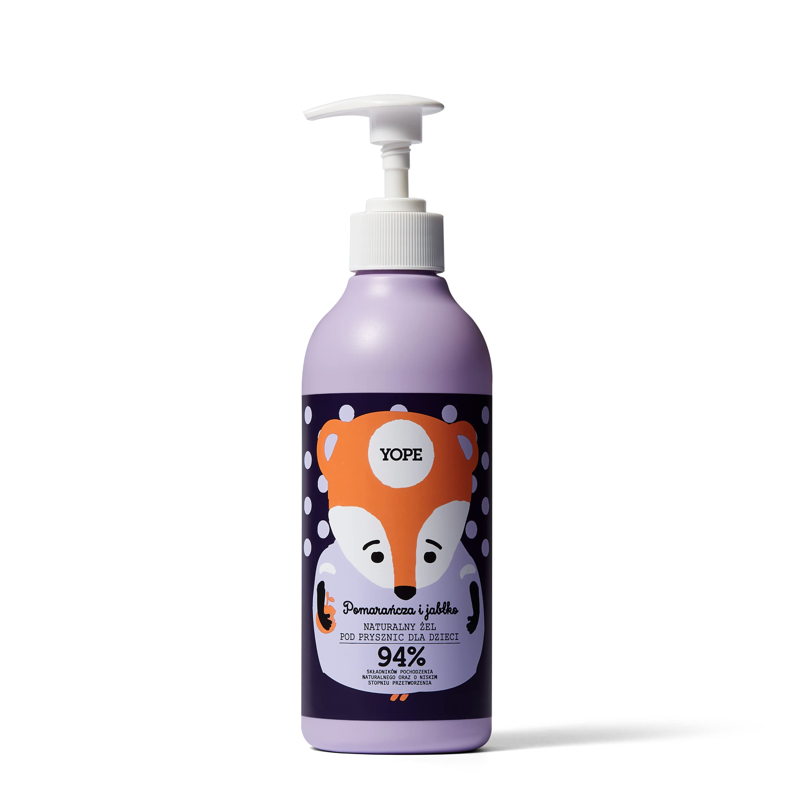YOPE Natural shower gel for kids Orange and Apple | Gentle | Nourishing and Strengthening | Orange and Apple extract |ingredients of natural origin | 400 ml