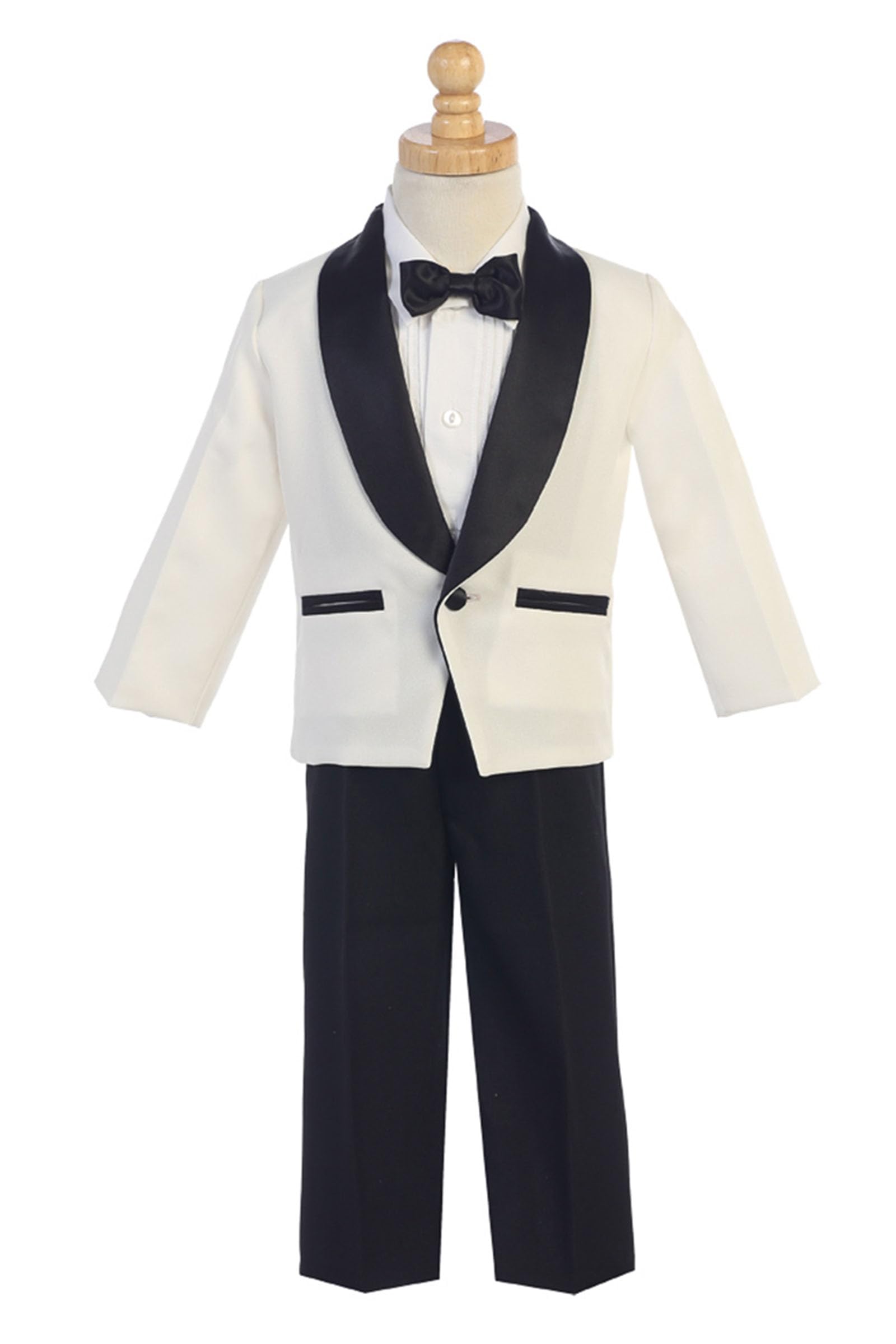 Baby Tuxedo 6-9 Months Baby boy Suit 9-12 Months Infant Baby boy Tuxedo trajes para Bebes Tux for Babies Traje para Bebe de 1 año niño Formal Outfits trajecitos 6 9 Meses Vestir Ivory